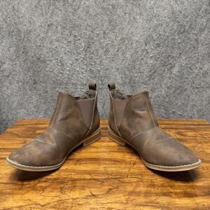 Rocket Dog Boots Womens 7.5 Brown Chelsea Ankle Booties Elastic Gore Low Heel